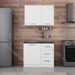 سرویس آشپزخانه | سفید 105 سانتی کشویی