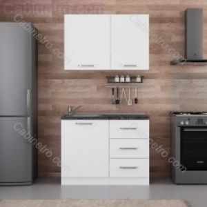 سرویس آشپزخانه | سفید 110 سانتی کشویی