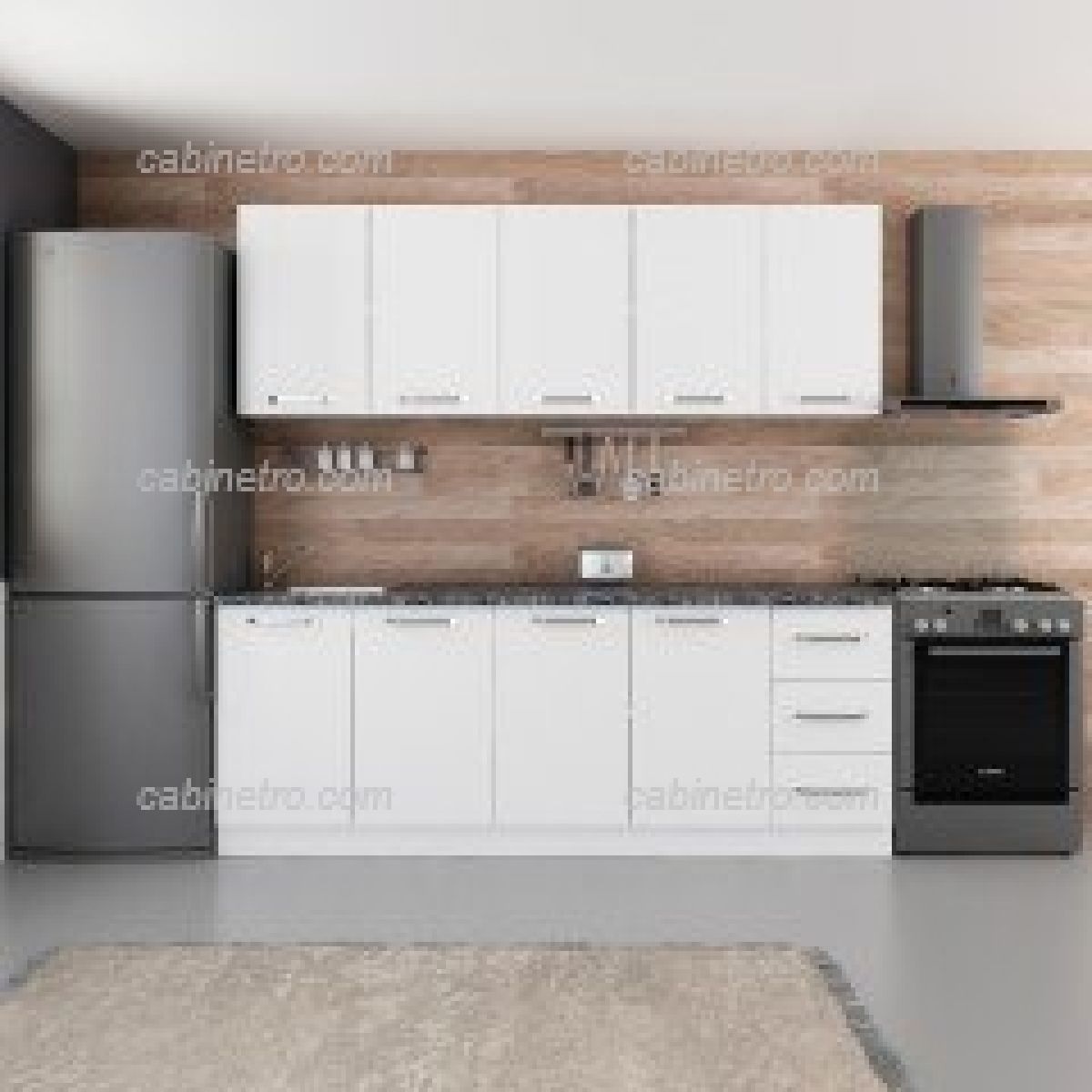 سرویس آشپزخانه | سفید 220 سانتی B-3