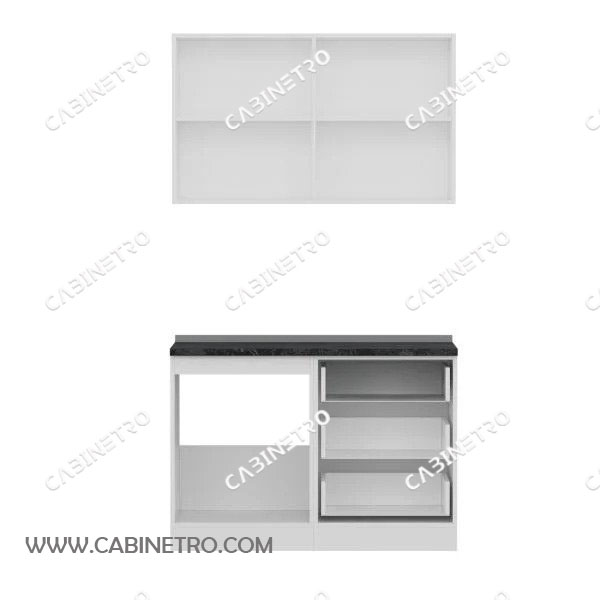 کابینت آشپزخانه | سفید 120 سانتی S2