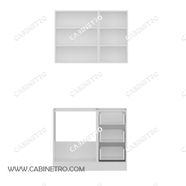 کابینت آشپزخانه | سفید 100 سانتی S2