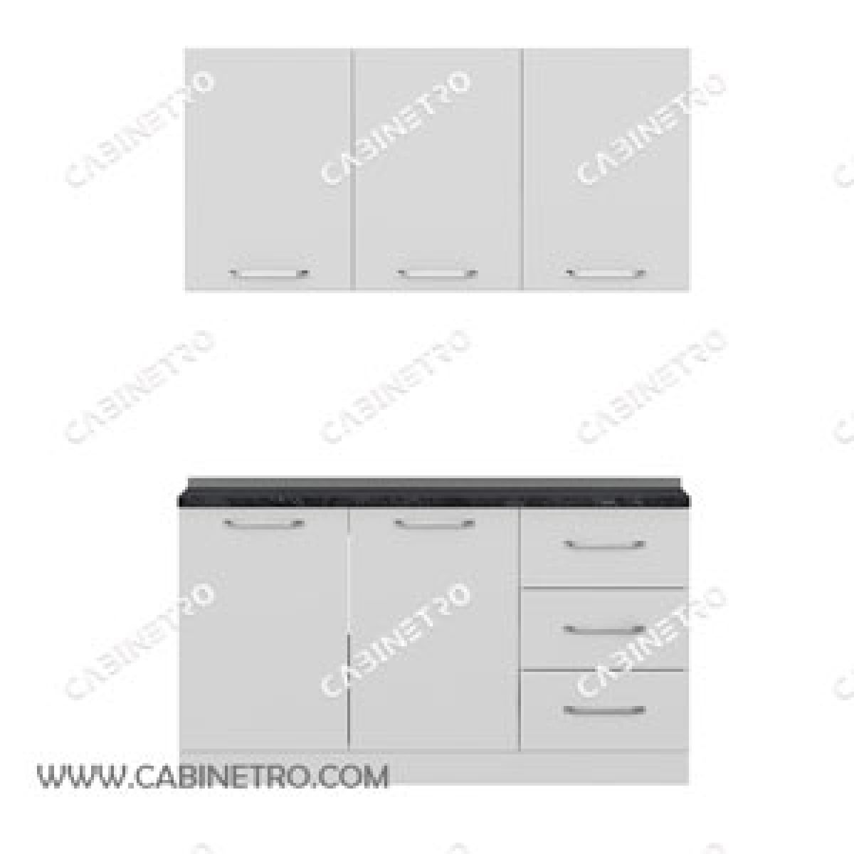 کابینت آشپزخانه | سفید 150 سانتی S1