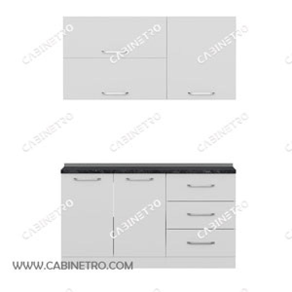 کابینت آشپزخانه | سفید 150 سانتی S2