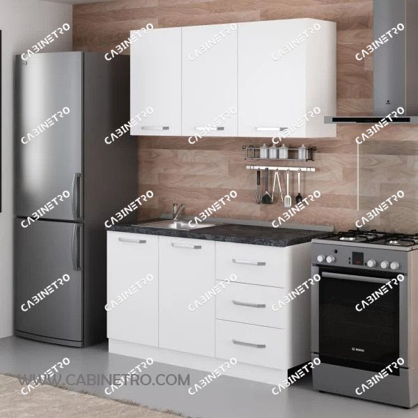 کابینت آشپزخانه | سفید 140 سانتی S1