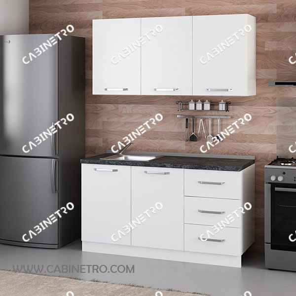 کابینت آشپزخانه | سفید 150 سانتی S1