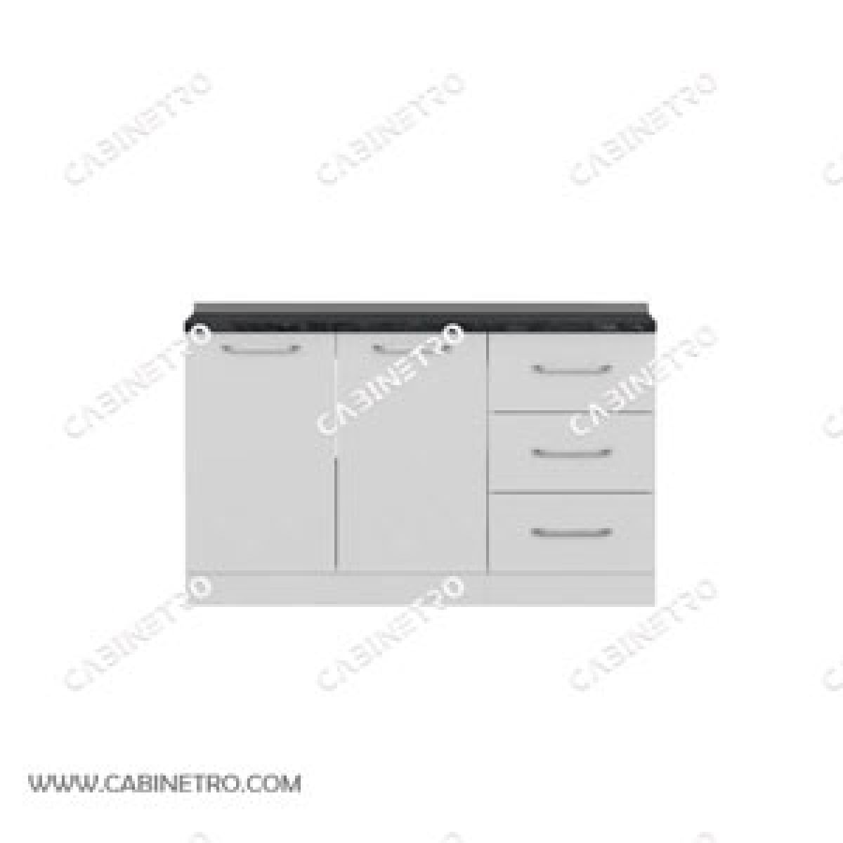 کابینت آماده | زمینی سفید 140 سانتی S1