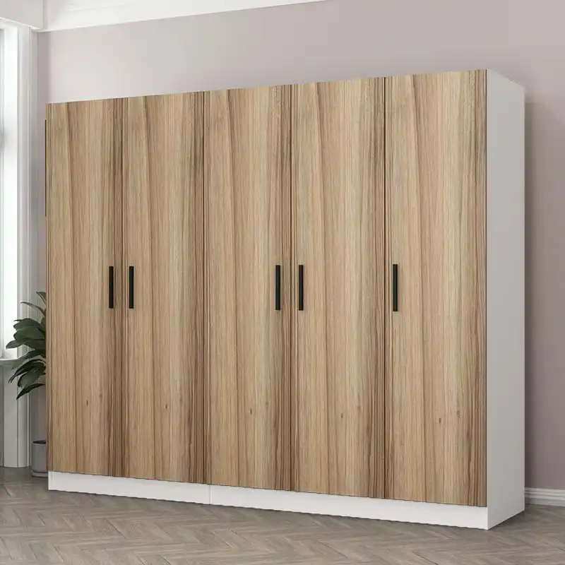کمد لباس ترکیبی پنج درب گردویی 225 سانتی‌متر سری Araz