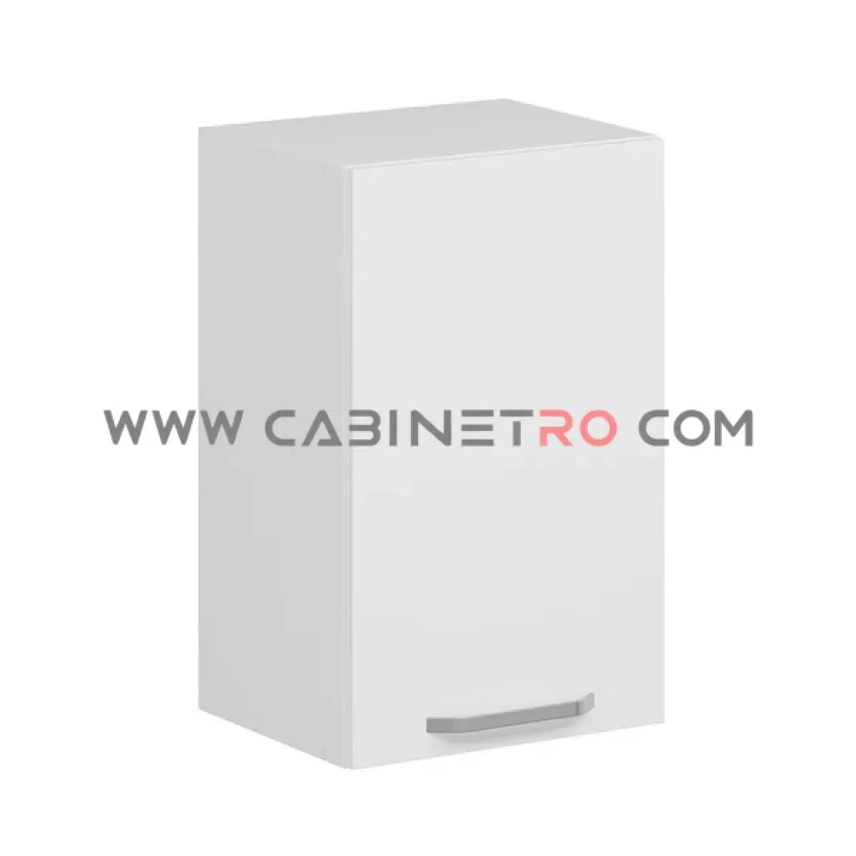 نمای چپ کابینت دیواری سفید تک درب 45 سانت ارتفاع ۷۲ سانت کابینت رو