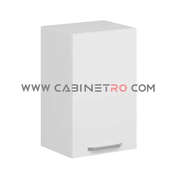 نمای چپ کابینت دیواری سفید تک درب 45 سانت ارتفاع ۷۲ سانت کابینت رو