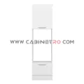 نمای روبرو کابینت ایستاده سفید فر و ماکرو ۶۰ سانت ارتفاع 240 سانت کابینت رو