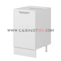 نمای راست کابینت زمینی سفید تک درب ۵۰ سانت کابینت رو