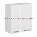 نمای چپ کابینت دیواری سفید دو درب عرض ۸۰ ارتفاع ۹۰ سانت کابینت رو