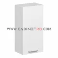 نمای چپ کابینت دیواری سفید تک درب عرض 50 ارتفاع ۹۰ سانت کابینت رو