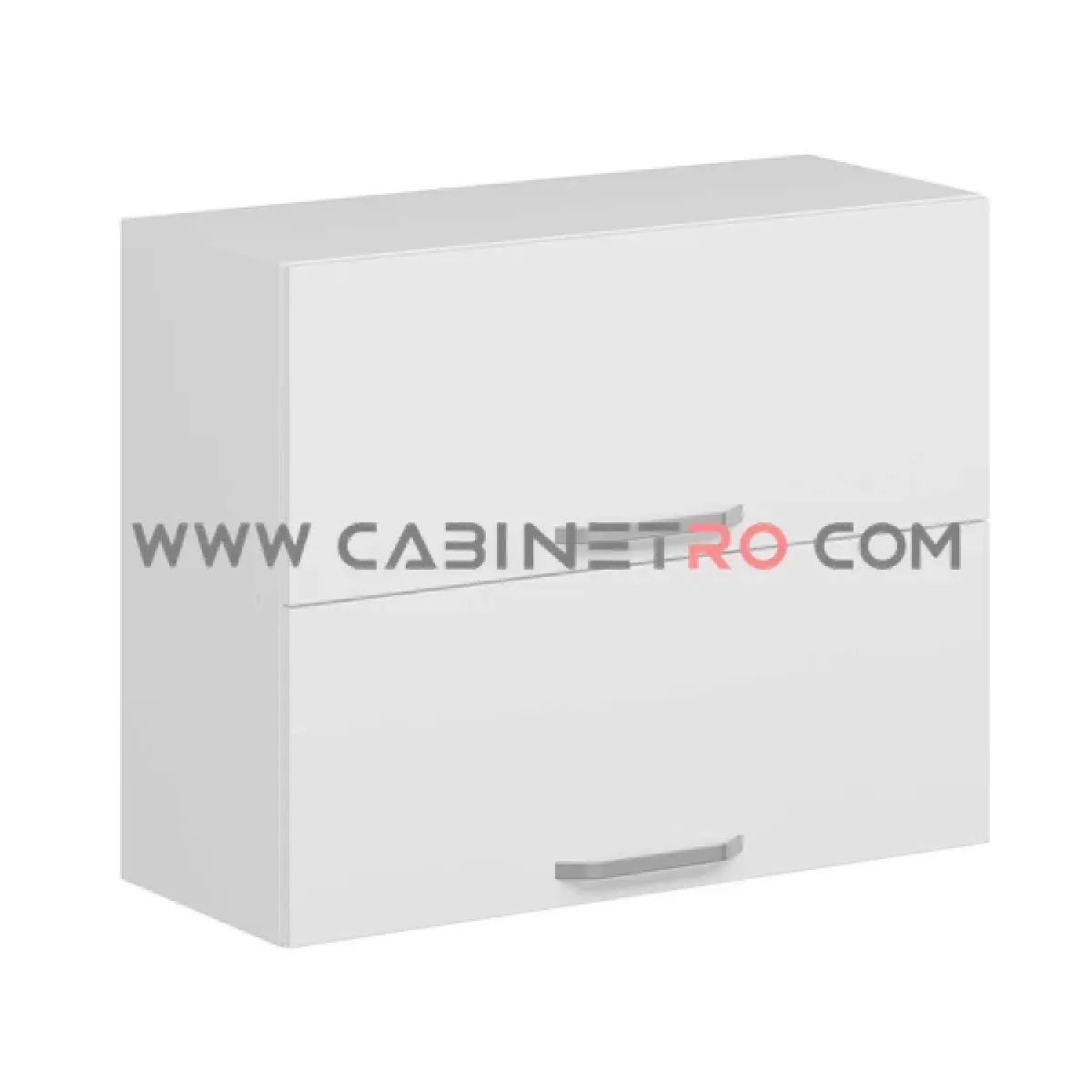 نمای چپ کابینت دیواری سفید جکی 90 سانت ارتفاع ۷۲ سانت کابینت رو