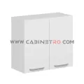 نمای چپ کابینت دیواری سفید دو درب 80 سانت ارتفاع ۷۲ سانت کابینت رو