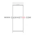 نمای روبرو کاور یخچال سفید 80 سانت ارتفاع 222 سانت کابینت رو