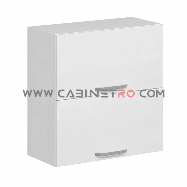 نمای چپ کابینت دیواری سفید جکی عرض ۸۰ ارتفاع ۹۰ سانت کابینت رو
