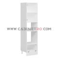 نمای داخل بدون در کابینت ایستاده سفید فر و ماکرو ۶۰ سانت ارتفاع 240 سانت کابینت رو