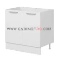 نمای راست کابینت زمینی سفید سینک ۹۰ سانت کابینت رو