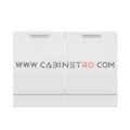 نمای روبرو کابینت زمینی سفید سینک ۱۲۰ سانت کابینت رو