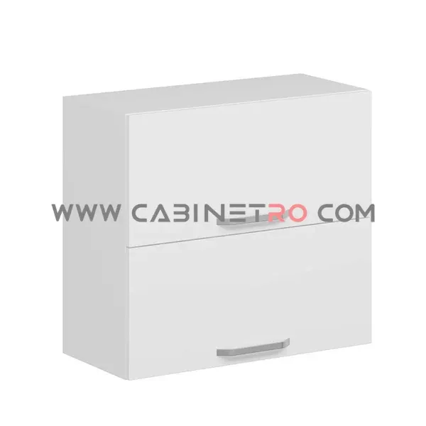 نمای چپ کابینت دیواری سفید آبچکان عرض 80 ارتفاع ۷۲ سانت کابینت رو