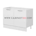 نمای راست کابینت زمینی سفید سینک ۱۲۰ سانت کابینت رو