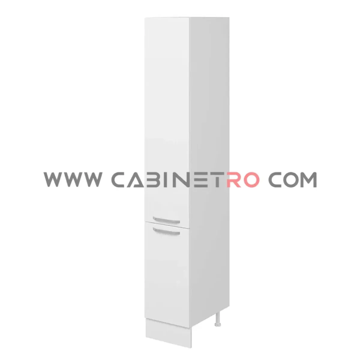 نمای راست کابینت ایستاده سفید 40 سانت ارتفاع 240 سانت کابینت رو