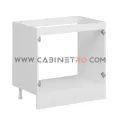 نمای داخل بدون در کابینت زمینی سفید سینک ۹۰ سانت کابینت رو