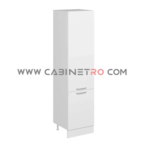 نمای چپ کابینت ایستاده سفید 60 سانت ارتفاع 240 سانت کابینت رو
