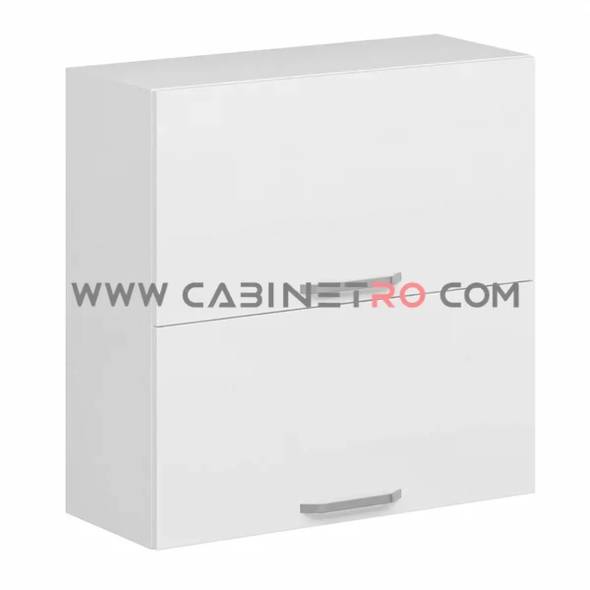 نمای چپ کابینت دیواری سفید جکی عرض ۹۰ ارتفاع ۹۰ سانت کابینت رو