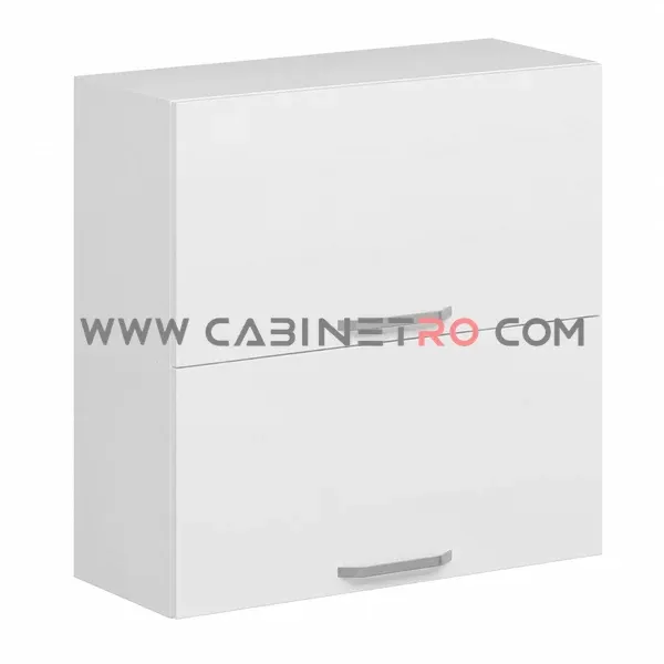 نمای چپ کابینت دیواری سفید جکی عرض ۹۰ ارتفاع ۹۰ سانت کابینت رو