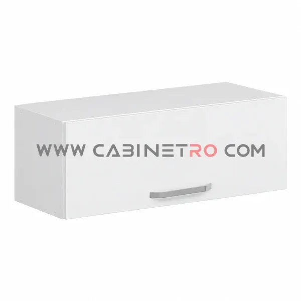 نمای چپ کابینت دیواری سفید عرض 80 ارتفاع 36 عمق ۳۰ سانت کابینت رو