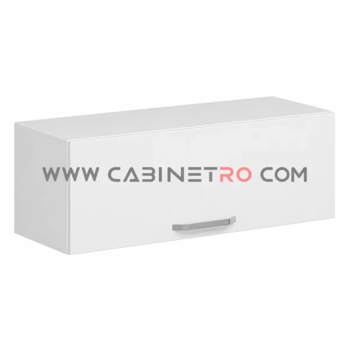 نمای چپ کابینت دیواری سفید عرض 90 ارتفاع 36 عمق ۳۰ سانت کابینت رو