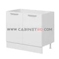 نمای راست کابینت زمینی سفید سینک ۱۰۰ سانت کابینت رو