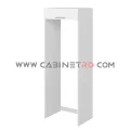 نمای راست کاور یخچال سفید 80 سانت ارتفاع 222 سانت کابینت رو