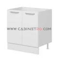 نمای راست کابینت زمینی سفید سینک ۸۰ سانت کابینت رو
