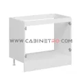 نمای داخل بدون در کابینت زمینی سفید سینک ۱۰۰ سانت کابینت رو
