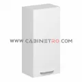 نمای چپ کابینت دیواری سفید تک درب عرض 40 ارتفاع ۹۰ سانت کابینت رو