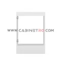 نمای روبرو کابینت زمینی سفید فر ۶۰ سانت کابینت رو