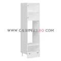 نمای داخل بدون در کابینت ایستاده سفید فر و ماکرو ۶۰ سانت ارتفاع 222 سانت کابینت رو
