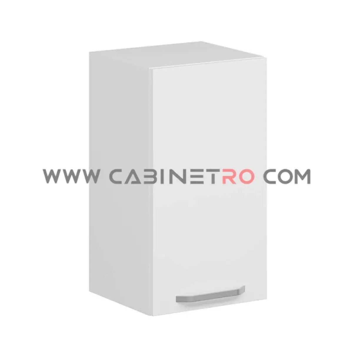 نمای چپ کابینت دیواری سفید تک درب 40 سانت ارتفاع ۷۲ سانت کابینت رو