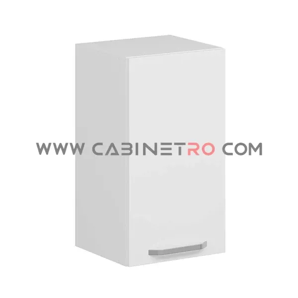 نمای چپ کابینت دیواری سفید تک درب 40 سانت ارتفاع ۷۲ سانت کابینت رو