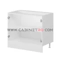 نمای داخل بدون در کابینت زمینی سفید دو درب ۱۰۰ سانت کابینت رو
