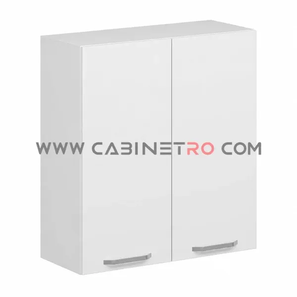 نمای چپ کابینت دیواری سفید دو درب عرض ۹۰ ارتفاع ۹۰ سانت کابینت رو