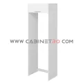 نمای راست کاور یخچال سفید 100 سانت ارتفاع 240 سانت کابینت رو