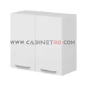 نمای راست کابینت دیواری سفید دو درب 80 سانت ارتفاع ۷۲ سانت کابینت رو