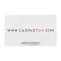 نمای روبرو کابینت دیواری سفید عرض 60 ارتفاع 36 عمق ۳۰ سانت کابینت رو
