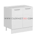 نمای چپ کابینت زمینی سفید دو درب ۹۰ سانت کابینت رو