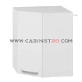 نمای راست کابینت دیواری سفید کنج ال ۶۰ در ۶۰ سانت ارتفاع ۷۲ سانت کابینت رو