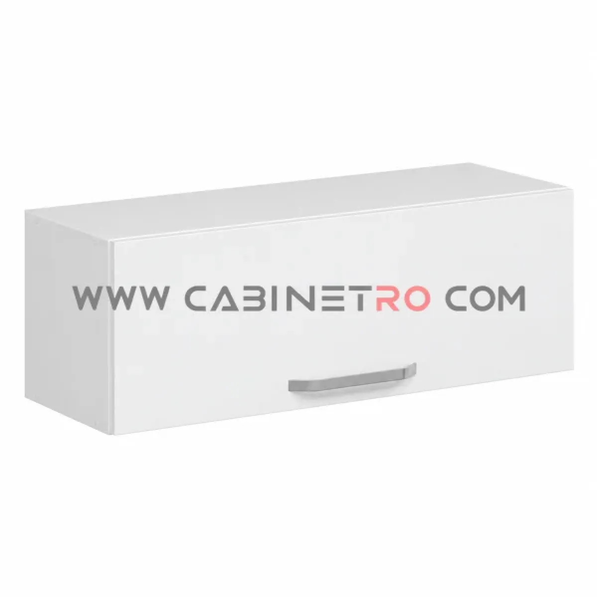 نمای چپ کابینت دیواری سفید عرض 100 ارتفاع 36 عمق ۳۰ سانت کابینت رو